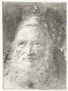 Gammal man med pälsmössa Samling av huvuden (serietitel) Raccolta di Teste (serietitel) av Giovanni Domenico Tiepolo