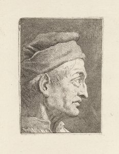 Profil av en gammal man, ur Raccolta di Teste (Samling av huvuden) av Giovanni Domenico Tiepolo