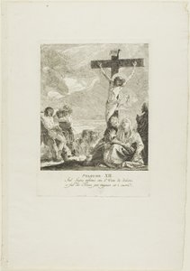 Korsfästelsen, plansch tolv från Korsvägsstationen av Giovanni Domenico Tiepolo