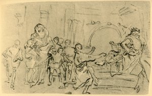 Makkabeernas moder före Antiochos, c1759, 1928 av Giovanni Domenico Tiepolo