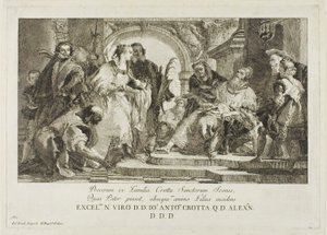 Familjen Crottas skyddshelgon av Giovanni Domenico Tiepolo