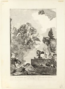 Jungfrun som visas för St. Simon Stock av Giovanni Domenico Tiepolo