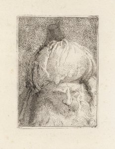 Turk sett framifrån, från Raccolta di Teste (Samling av huvuden) av Giovanni Domenico Tiepolo