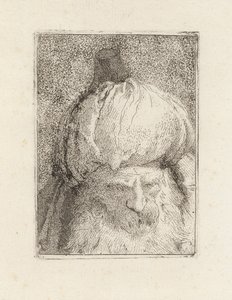 Turk sedd framifrån, ur Raccolta di Teste (Samling av huvuden) av Giovanni Domenico Tiepolo