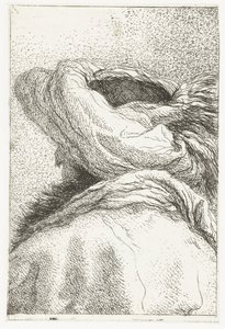 Turkisk man med huvudet bortvänt och bär turban Samling av huvuden (serietitel) Raccolta di Teste (serietitel) av Giovanni Domenico Tiepolo