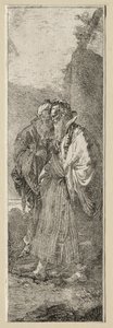 Två gamla män i ett landskap av Giovanni Domenico Tiepolo