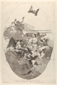 Venus anförtror Amor till tiden, 1758-80. av Giovanni Domenico Tiepolo