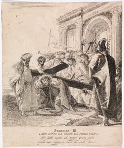 Via crucis - Station III. Jesus faller för första gången av Giovanni Domenico Tiepolo