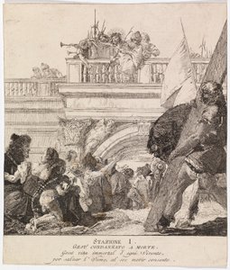 Via crucis - Station I. Jesus döms till döden av Giovanni Domenico Tiepolo