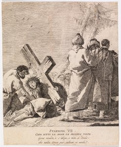 Via crucis - Station VII. Jesus faller för andra gången av Giovanni Domenico Tiepolo