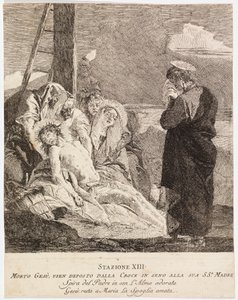 Via crucis - Station XIII. Jesus tas ned från korset av Giovanni Domenico Tiepolo