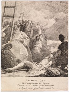 Via crucis - Station XI. Jesus är fastspikad på korset av Giovanni Domenico Tiepolo