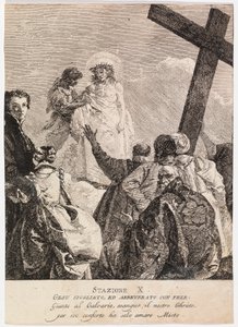 Via crucis - Station X. Jesus blir avklädd sina kläder av Giovanni Domenico Tiepolo