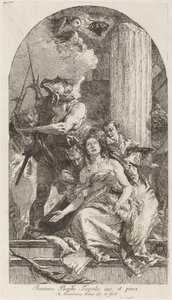 Saint Agathas martyrskap av Giovanni Domenico Tiepolo after Giovanni Battista Tiepolo