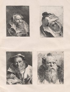 Samling av huvuden (del I och II) av Giovanni Domenico Tiepolo, after Giovanni Battista Tiepolo