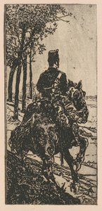 Artillerisoldat till häst av Giovanni Fattori