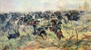 Kavalleriladdning av Giovanni Fattori