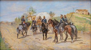 Kavalleriet i vila av Giovanni Fattori