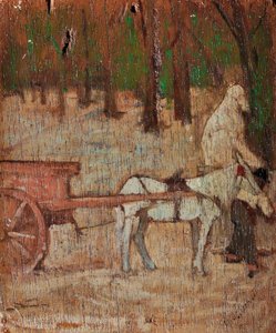 Impression utanför Porta Romana, ca 1868-70 (olja på pannå) av Giovanni Fattori