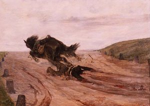 Man fångad av en stigbygel av Giovanni Fattori