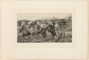 Kavalleriladdningen av Giovanni Fattori