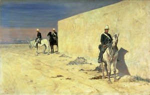 The Watch (The White Wall), c.1871 (panel) av Giovanni Fattori