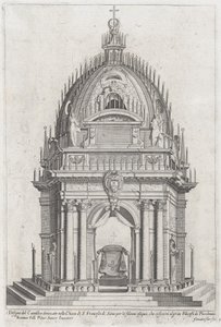 Design av katafalken för Francesco Piccolomini, 1607. av Giovanni Florimi