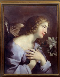 Bebådelsens ängel. Målning av Giovanni Romanelli (1610 - 1662) Ec. Italien. av Giovanni Francesco Romanelli