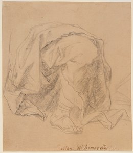Studie av draperi av Giovanni Francesco (1610 62) Romanelli