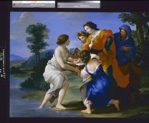 The Finding Of Moses (olja på duk) av Giovanni Francesco (1610 62) Romanelli