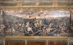 Bataille du pont Milvius - Slaget vid Milvianska bron - Penni, Gianfrancesco (1496-1528) - 1517-1524 - Fresk - Apostoliska palatset, Vatikanen