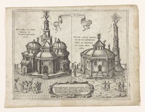 Kristna mirakel hände i Konstantinopel Miracolo apparso i Costantinopolis (titel på objekt) av Giovanni Francesco Camocio