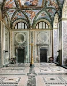 Loggia av Amor och Psyche, västra sidan av Villa la Farnesina, bottenvåningen. omkring 1517 av Giovanni Francesco Penni