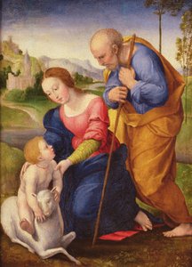 Den heliga familjen med lammet av Giovanni Francesco Penni