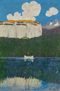 Panorama av Flims. Triptyk, höger panel, 1904.