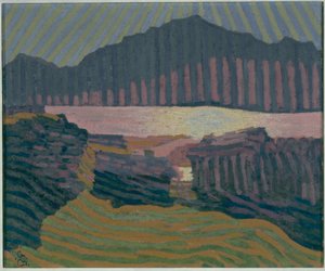 Utsikt över Capolago, ca. 1907. av Giovanni Giacometti