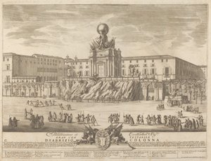 Janustemplet, för "Chinea"-festivalen av Giovanni Girolamo Frezza after Alessandro Specchi