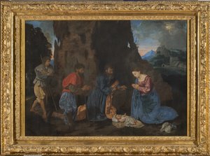 Tillbedjan av herdarna, ca 1522-23 (olja på panel) av Giovanni Girolamo Savoldo