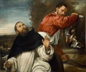 St Peter Martyrs död av Giovanni Girolamo Savoldo