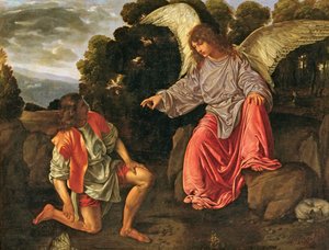 Tobias och ängeln, ca 1530 (olja på duk)