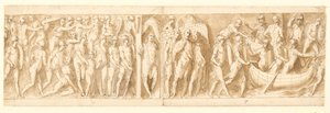 32 exemplar efter Marcus Aurelius kolumn, Piazza Colonna i Rom av Giovanni Guerra