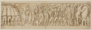 32 exemplar efter Marcus Aurelius kolumn, Piazza Colonna i Rom