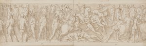 32 exemplar efter Marcus Aurelius kolumn, Piazza Colonna i Rom av Giovanni Guerra