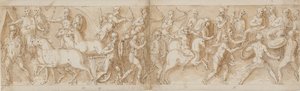 32 exemplar efter Marcus Aurelius kolumn, Piazza Colonna i Rom