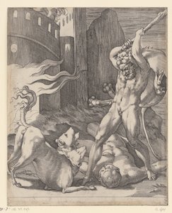 Hercules slåss mot Cerberus Scener med Hercules (serietitel)