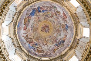 Kupol av Neapel katedral, Neapel, Italien