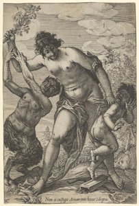 Venus piskar Amor med rosor, tidigt 1600-tal., tidigt 1600-tal. av Giovanni Luigi Valesio