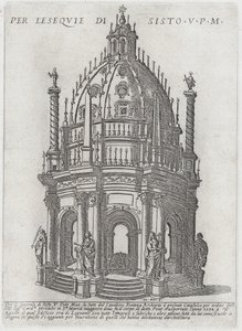 Katafalk för påven Sixtus V, 1591.