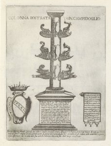 Rostral kolumn Colonna rostrata i Campidoglio (titel på objekt) Moderna och antika monumenten och byggnadsverk i Rom (serietitel) Utsmyckningar av antika och moderna byggnader i Alma-staden Rom (serietitel)