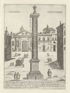 Kolumn av Marcus Aurelius i Rom Colonna a S. Antonio (titel på objekt) Moderna och antika monument och byggnader i Rom (serietitel) Ornamenti di fabriche antichi et moderni dell